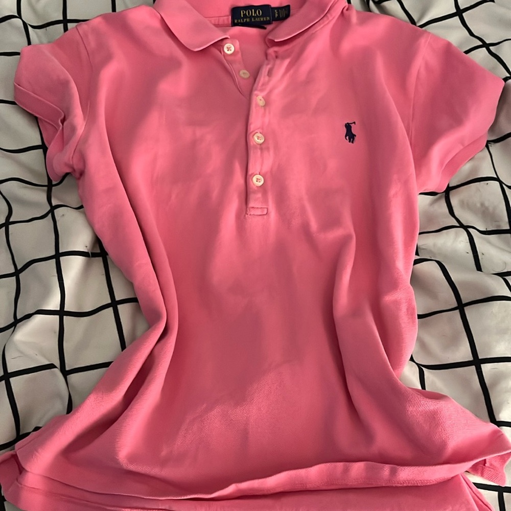 Ralph Lauren pink slim fit polo